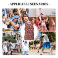 thumbnail image 6 of Sikiie Skull blue daisy flower Basketball Jersey Reversible Men's Mesh Athletic Sports Shirts Training Practice S-4XLLarge, 6 of 6