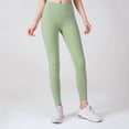 thumbnail image 1 of Pantalones de yoga de cintura alta color nude para mujer, pantalones ajustados de secado rápido sin costuras para correr y fitness, ropa deportiva para yoga y levantamiento de cadera, 1 of 6