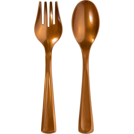 Way to Celebrate Copper Metallic Plastic Serveware  2 ct