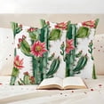 thumbnail image 2 of Outdoor Pillow Covers Tropical Green Cactus Red Flower Waterproof Pillow Cases 16x16 Set of 2, Summer Succulent Throw Pillow Cover Pillowcase for Patio Balcony Couch Garden, 2 of 9