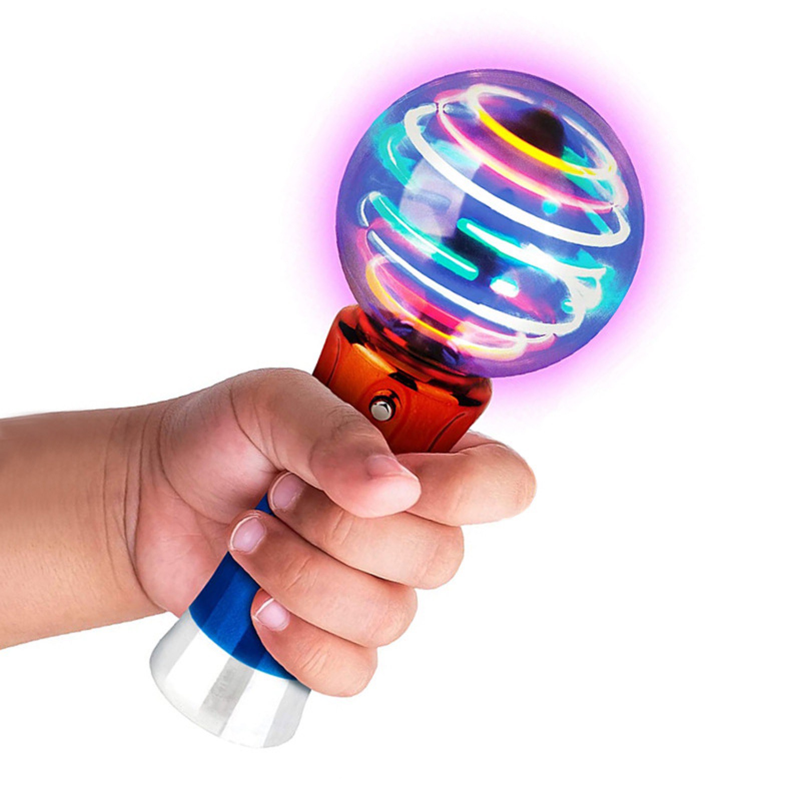 7.5" Light Up Magic Ball Toy Wand For Kids Flashing Led Wand Spinning