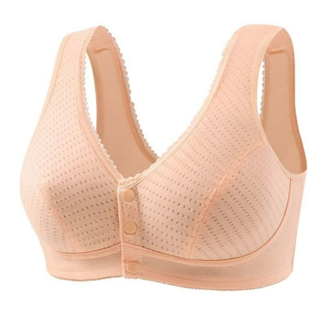 Abcnature Everyday Bras for Women Daily Thin Front-opening Buttonless Rims for Comfortable Gathering Underwear