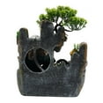 thumbnail image 4 of Wuzstar Desktop Waterfall Fountain with LED Lights, Resin, Green, 4 of 10