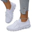 thumbnail image 2 of Domuza Women's Running Shoes Casual Comfortable Fashion Non Slip Blade Sneakers Work Tennis Walking Sport Athletic Shoes White 8（EU-40）, 2 of 5