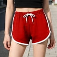 thumbnail image 6 of Tsesme 2pc Athletic Shorts for Women Elastic Waist Drawstring Lightweight Running Shorts 2026 Summer Workout Yoga Shorts with Pockets ,Red,XL, 6 of 7