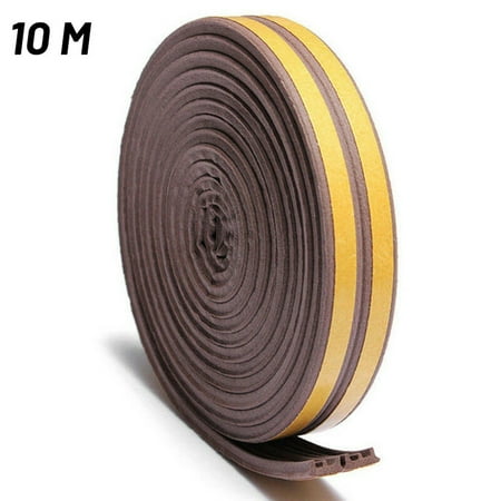 

10m Foam Draught E Shapes Excluder Weather Seal Strip Door Casement
