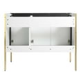 thumbnail image 5 of Fine Fixtures  Oakville Bathroom Vanity  with White Ceramic Sink White Matte - Satin Brass Hardware 42 Inch, 5 of 7