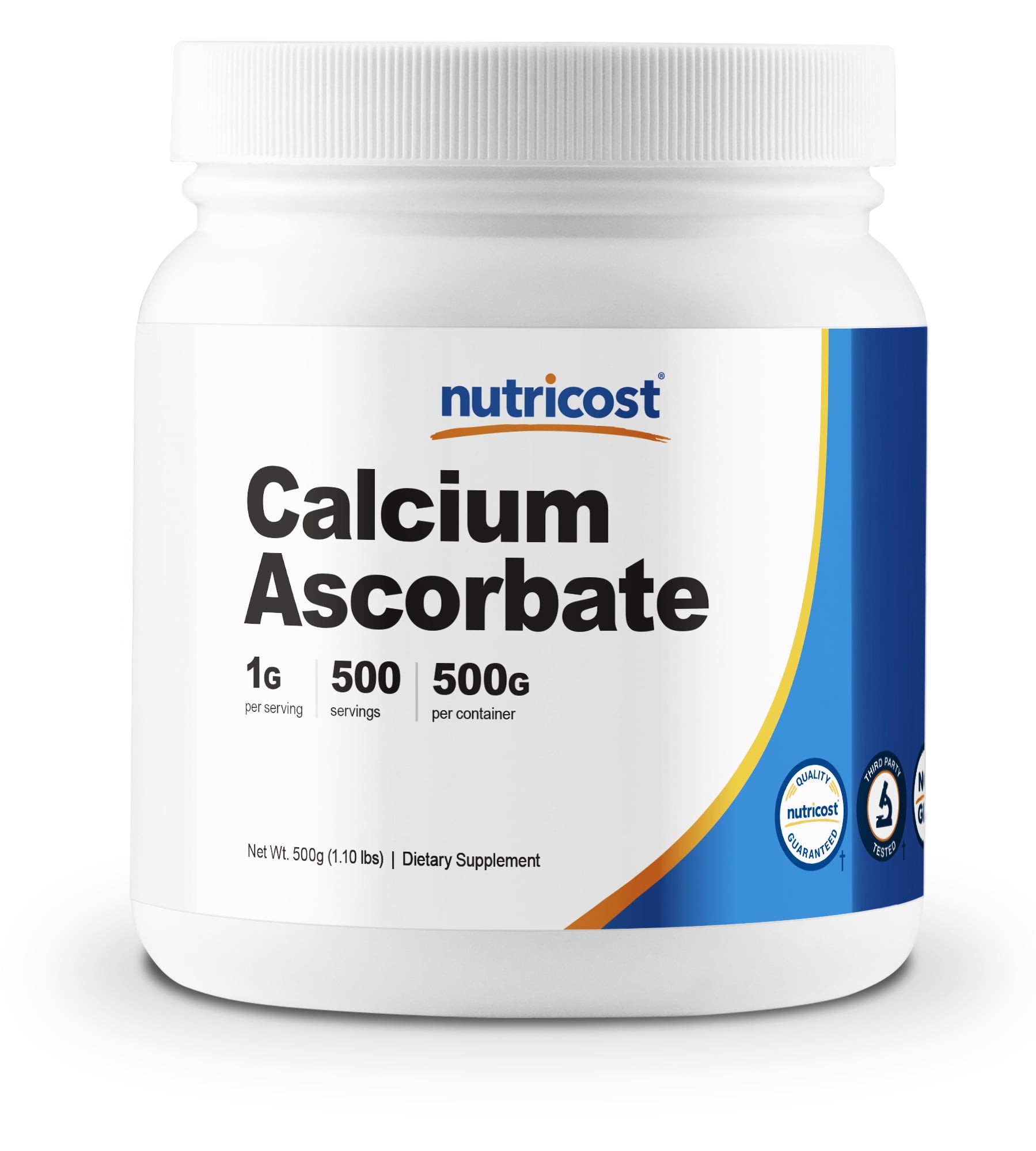 Nutricost Calcium Ascorbate (Vitamin C) Powder, 500g NonGMO, Soy