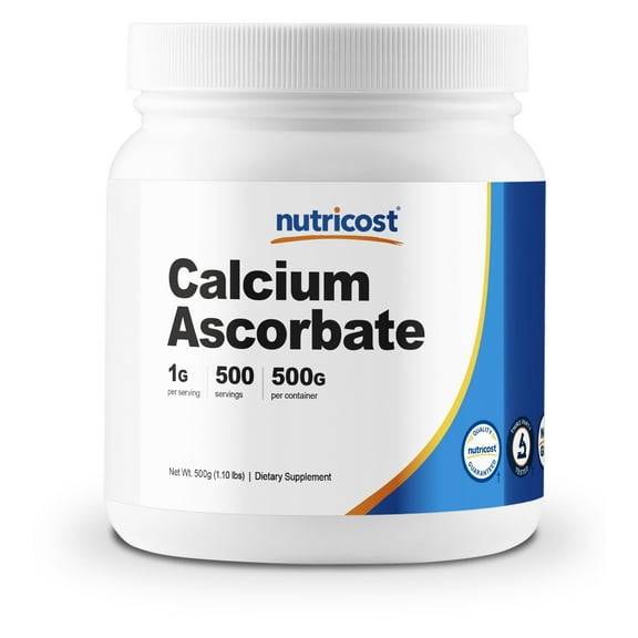 Nutricost Calcium Ascorbate (Vitamin C) Powder, 500g - Non-GMO, Soy Free, 500 Servings