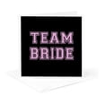 thumbnail image 5 of 3drose, Team Bride - Girly Pink Text on Black - Bachelorette Party or Hen Night Gifts - Pre-wedding Fun, 6 Greeting Cards with Envelopes, 5 of 7