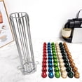 thumbnail image 4 of Soporte de cápsulas de café de hierro duradero para Nespresso, diseño que ahorra espacio con aspecto de metal refinado, giratorio 360 grados para un fácil acceso en su cocina, 4 of 5