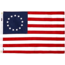 Anley EverStrong Series Betsy Ross Flag 2x3 Ft - Embroidered Stars and Sewn Stripes 210D Polyester