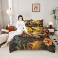 thumbnail image 4 of Feelyou Wildlife Cheetah Teens Twin Comforter Sets, Tropic Palm Flower Bedding Set, 2pcs, 4 of 8