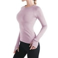 thumbnail image 3 of Coduop Women's Long Sleeve Yoga Tops Sports Running Shirt Breathable Athletic Slim Fit Top, 3 of 8