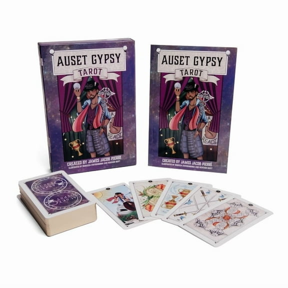 Auset Gypsy Tarot: (Tarot Kit Box Set with 78 Cards and Guide Book), (Paperback)