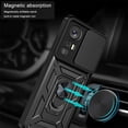 thumbnail image 6 of Case for Xiaomi 12 Pro with Slide Camera Cover,Military Grade Heavy Duty Protection Phone Case Cover with Magnetic Ring Kickstand for Xiaomi 12 Pro      Black, 6 of 8