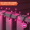 thumbnail image 3 of Cadena de luces Joiedomi Pink Christmas 200 T5 13 m para interiores y exteriores, 3 of 6