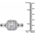 thumbnail image 4 of 1-1/10 Carat T.W. Diamond Criss-Cross Shank Double Halo 14kt White Gold Engagement Ring, 4 of 5