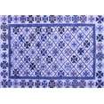 thumbnail image 1 of Ahgly Company Machine Washable Indoor Rectangle Abstract Blue Modern Area Rugs, 4' x 6', 1 of 4