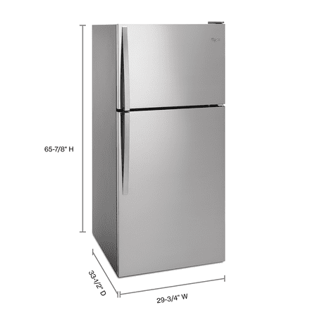 Whirlpool - 18.3 Cu. Ft. Top-Freezer Refrigerator - Stainless steel