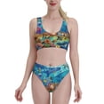thumbnail image 2 of Picia Sea World Women's High Waisted Bikini Scoop Neck Swimsuit Two Pieces Bathing Suit-Small, 2 of 8
