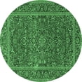 thumbnail image 1 of Ahgly Company Indoor Round Persian Emerald Green Traditional Area Rugs, 4' Round, 1 of 4