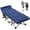 Blue cot + mattress(blue), variant on MOPHOTO XXL Oversized 78" Portable Heavy Duty Camping Cot for Adults, Rollaway Guest Bed Sleeping Cot with Mattress, Outdoor Folding Bed with Carry Bag
