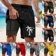 thumbnail image 2 of YAYUBA Mens Swim Trunks 2 In 1 Compression Liner Quick Dry Breathable High Elastic Waist Rash Guard Shorts for Men Light Stretch Lined Beach Funny Beach Pool, 2 of 5