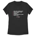 thumbnail image 1 of T-Shirt de Liste de Jeux pour Femmes Squid Game - Noir - Très Grand, 1 of 3