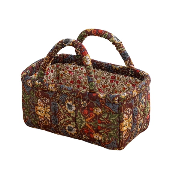 XINGAG Boho Storage Basket, Fabric Storage Organizer with Handles, Decorative Storage Bin, Collapsible Organizer for Toys, Clothes and Books, Decorative Basket for Nursery, Bedroom and Closet