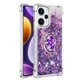 thumbnail image 2 of Funda para Xiaomi POCO F5 5G con Brillo Líquido Flotante, Purpurina, Parachoques y Anillo Giratorio Soporte, 2 of 5