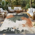 thumbnail image 3 of Fsddascl Green Orange Outdoor Rug for Patio/Deck/Porch, Non-Slip Large Area Rug 4 x 6 Ft, Shabby Chic Color Block Abstract Ombre Indoor Outdoor Rugs Washable Area Rugs, Reversible Camping Rug Carpet, 3 of 5