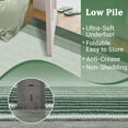 thumbnail image 5 of 9x12 Area Rug Large Modern Neutral Solid Washable Rug for Living Room, Non-Slip Non Shedding Bordered Soft Rug, Low Pile Foldable Printed Nursery Carpet for Bedroom, Dining Room, Green, 5 of 7