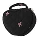 thumbnail image 1 of Bolsa de maquillaje bordada en forma de corazón con lazo para viajar, poliéster negro, 1 of 6