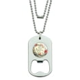 thumbnail image 1 of Best Sister Ever Floral Military Dog Tag Bottle Opener Pendant, 1 of 4