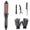 Black infrared, US standard, variant on CNV Professional 2-in-1 Infrared Heated Round Brush Hair Styler, Ceramic Tourmaline Thermal Comb for Root Lift and Volume, 10 Precise Heat Levels with LCD