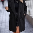 thumbnail image 5 of Ladies Coat Long Winter Jacket - Transitional Jacket Turn Down Collar Elegant Fleece Jacket Chic Winter Coat, 5 of 5