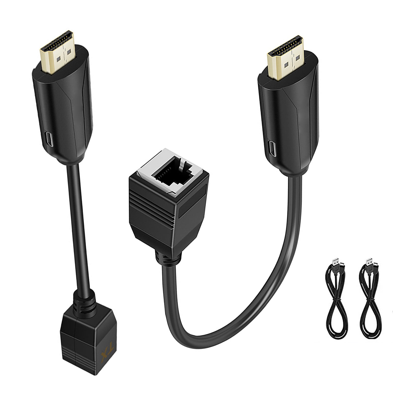 HDMI Extender Over CAT5e/6 Cable Long-Distance HD Signal Transmission Up to 60m, Stable Audio and Video Output