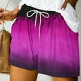 thumbnail image 2 of Plebaso Summer Shorts for Women Printed Drawstring Casual Shorts Lightweight Beach Shorts with Pockets, 2 of 5