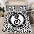 thumbnail image 2 of Feelyou Bowknot Letter S Full Size Sheets for Child, Leopard Cheetah Print Bed Sheets, Modern Fashion Style Sheet Sets, Microfiber Bedroom Decor, 4pcs, 2 of 7