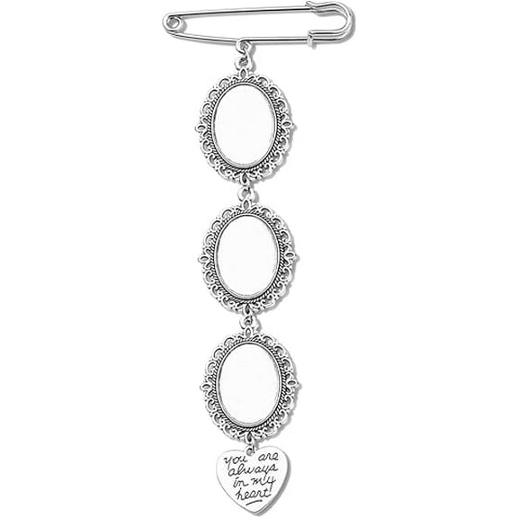 Wedding Bouquet Photo Charms for Groom Bridal Bouquet for Bridesmaids Groomsman Wedding Brooch for Dress Suit