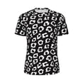 thumbnail image 5 of Wukai Black Leopard Print Men's Short-Sleeved Mesh T-Shirt,Quick-Dry Short Sleeve Workout T-Shirt-XX-Large, 5 of 8