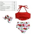 thumbnail image 2 of Trajes de baño Laklulu para niñas, bañador para niñas, bañador para niñas pequeñas, bañador para niñas, bañador deportivo de playa con flecos de 2 piezas, 2 of 6