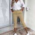 thumbnail image 5 of BRGZLK Womens Straight Leg Pants Solid Color Suit Pants 2026 High Waisted Stretchy Business Casual Work Pants Office Trousers with Pockets, 5 of 7
