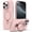 Pink, variant on For IPhone 17e Case (Compatible With MagSafe)  With Invisible Magnetic O-Ring Stand Military-Grade Shockproof Phone Case,Black,For iPhone 17e