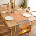thumbnail image 3 of Table Runner 70 Inches Long for Kitchen Dining, Orange Sunset Dresser Scarf Farmhouse, Dining Table Decorations for Wedding/Parties, Abstract See Beach Landscape Vintage 13 x 70 In, 3 of 8