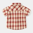 thumbnail image 4 of Shirts for Boys 10-12 Summer Toddler Boys Girls Short Sleeve Prints T Shirt Tops Clothes Brick Red, 12-18 Months, 4 of 4