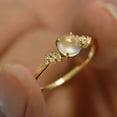 thumbnail image 1 of Anillo de piedra de luz de luna, exquisito anillo de mujer, anillo de diamantes brillantes ajustable, 1 of 3