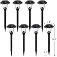 thumbnail image 5 of BEAU JARDIN 8 Pack Solar Powered Lights LED Path Garden Light - Black, 5 of 8