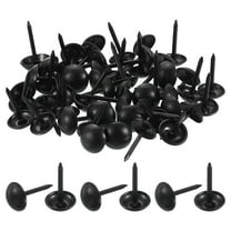 Uxcell 100 Pack Upholstery Tacks, 7 x 13mm Round Head Upholstery Nails Pins Vintage Decorative Furniture Tacks for Chairs Sofas Beds DIY Project, Black